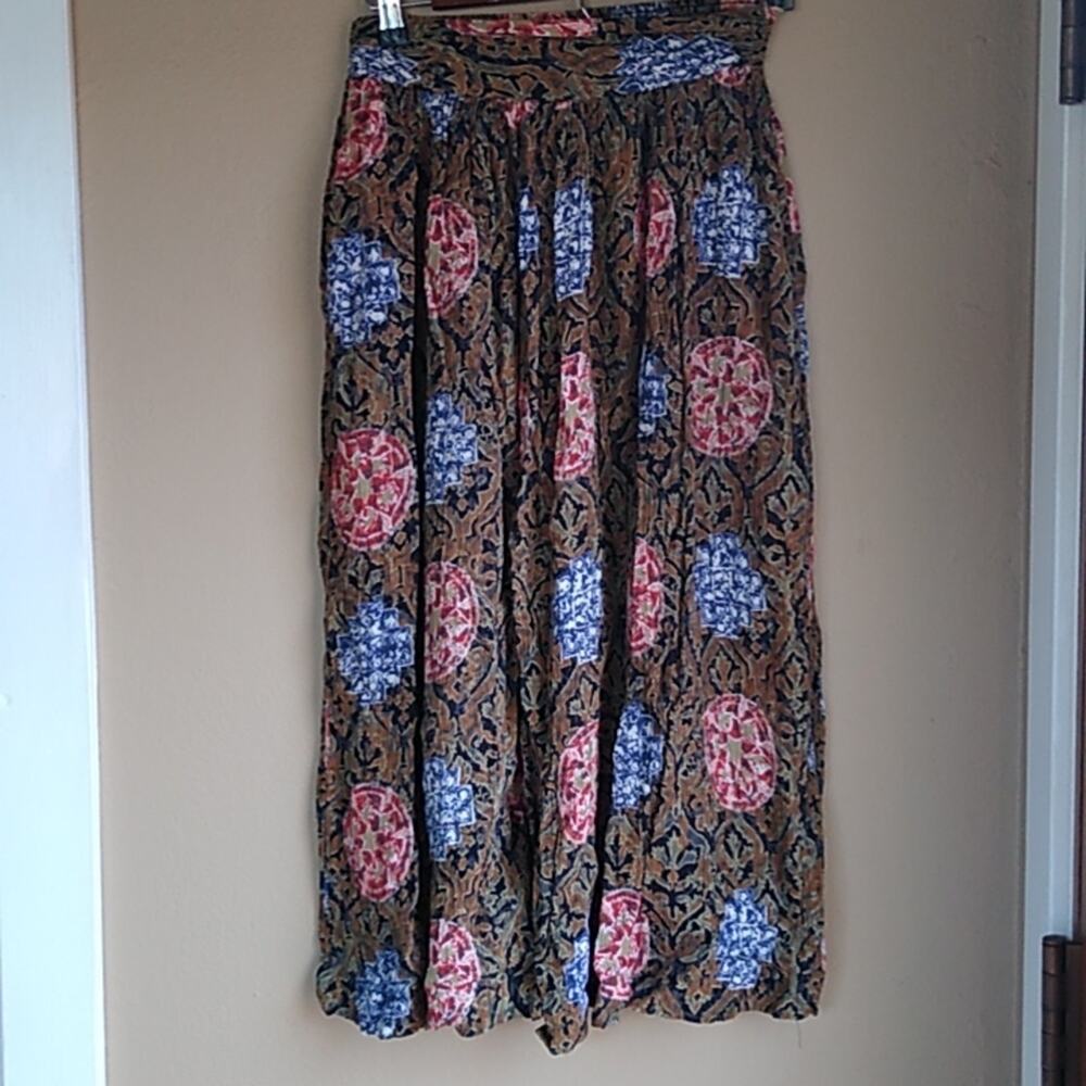 Worthington Vintage Retro Boho Artsy 80's Wide Leg Palazzo Pants Size Small